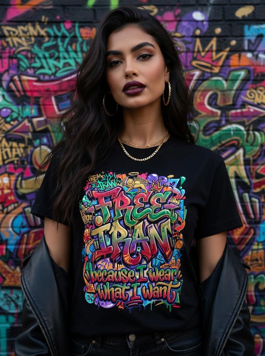 Colorful Urban Spray-Paint Freedom | Free Iran
