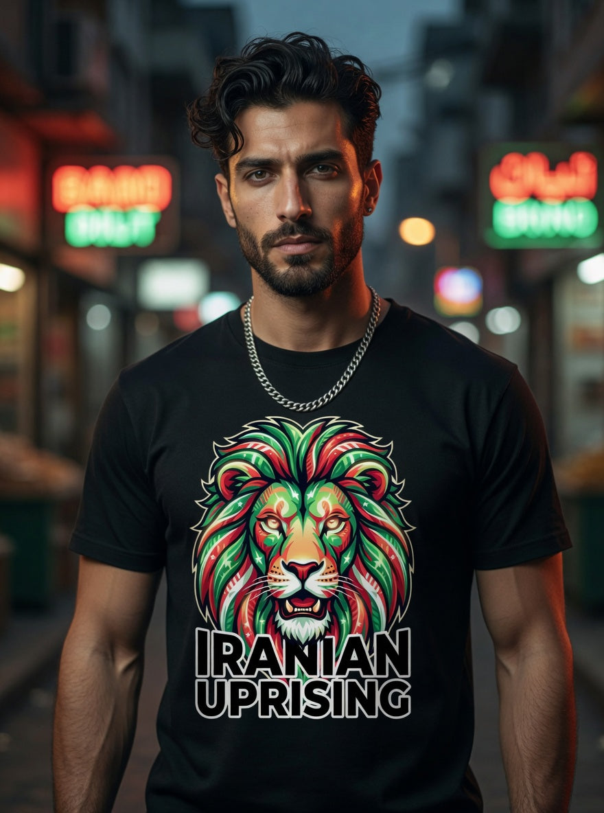 Colorful Pop-Art Lion Of Liberty | Iranian Uprising