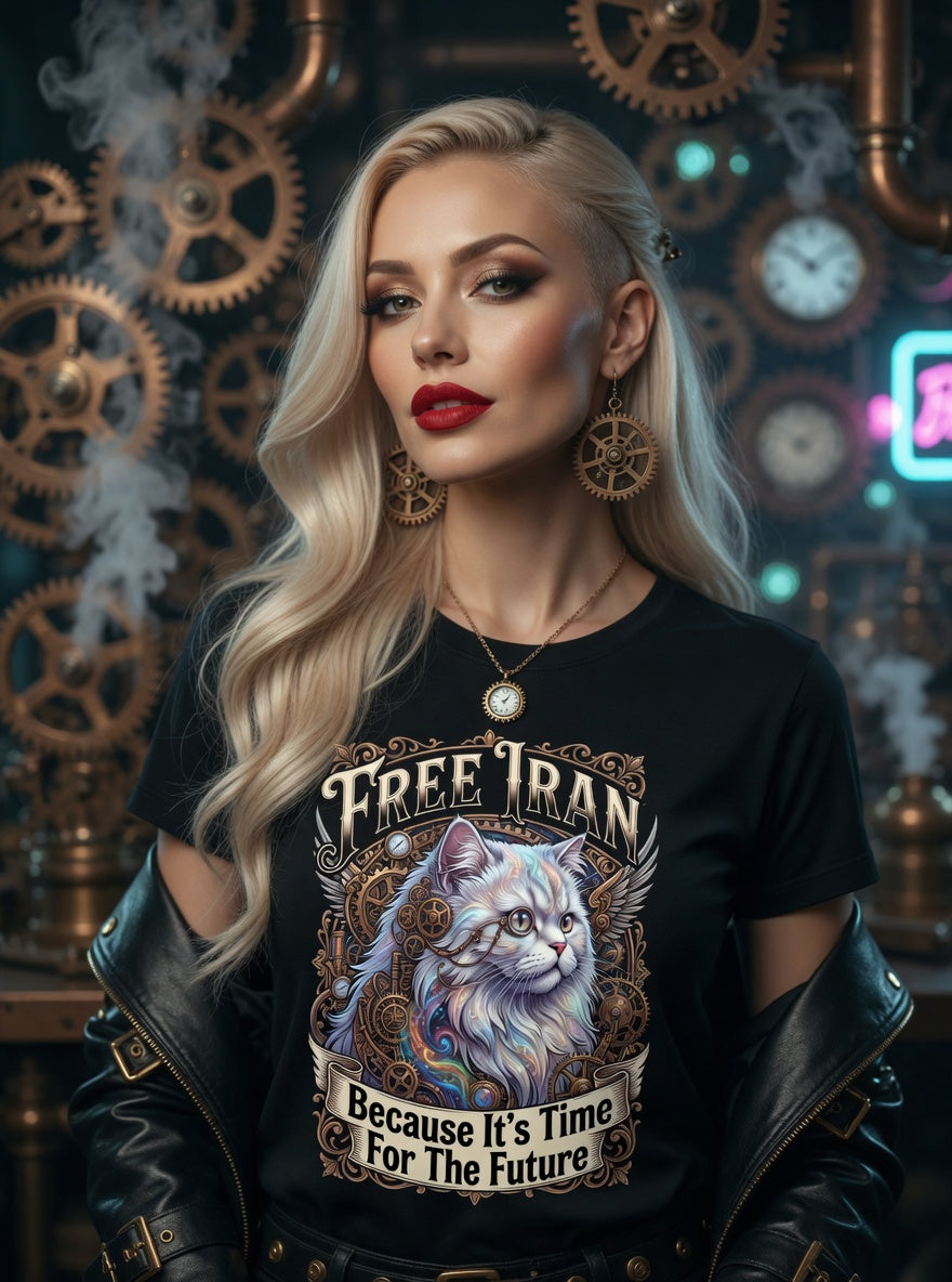 Majestic Steampunk Persian Cat Icon | Free Iran
