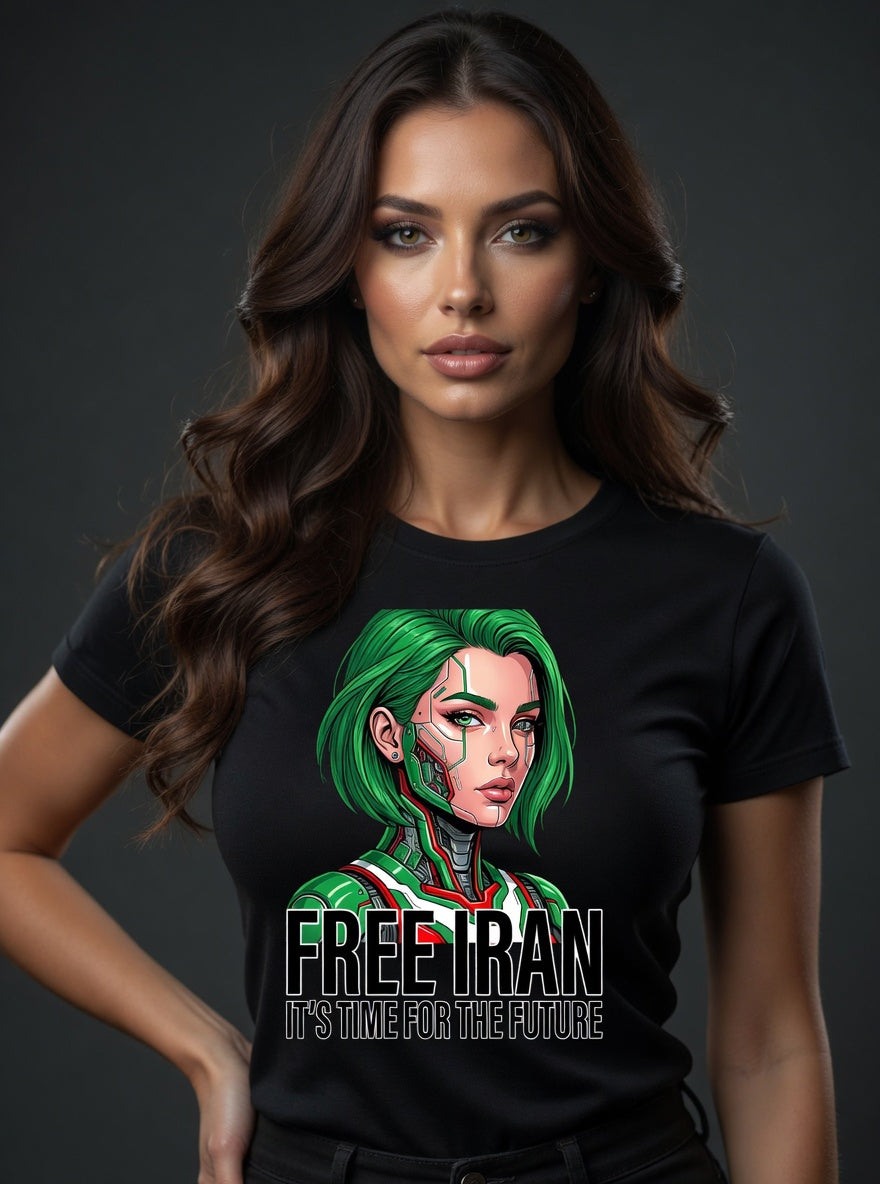 Futuristic Cyborg Resistance | Free Iran | Unisex T-Shirt