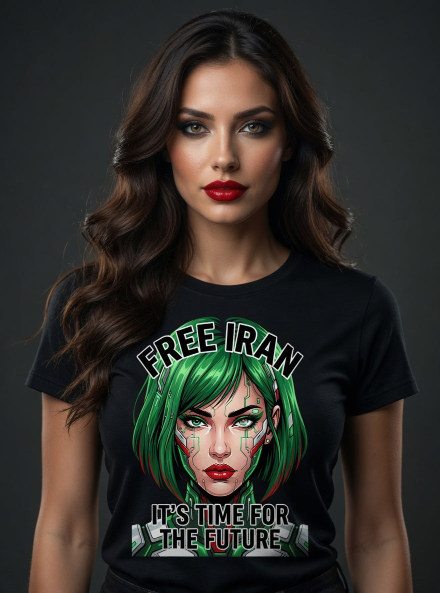 Futuristic Cyborg Resistance | Free Iran | Unisex T-Shirt