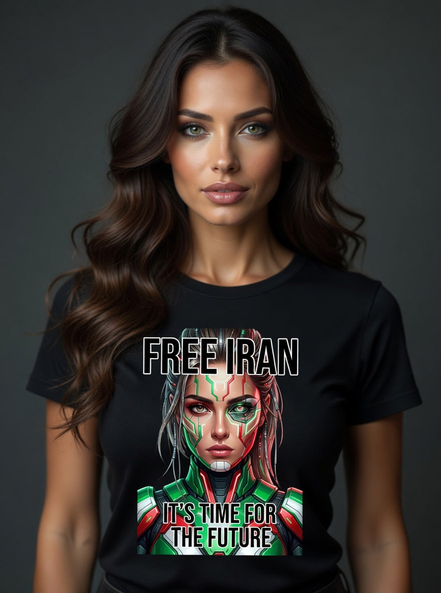 Futuristic Cyborg Resistance | Free Iran | Unisex T-Shirt