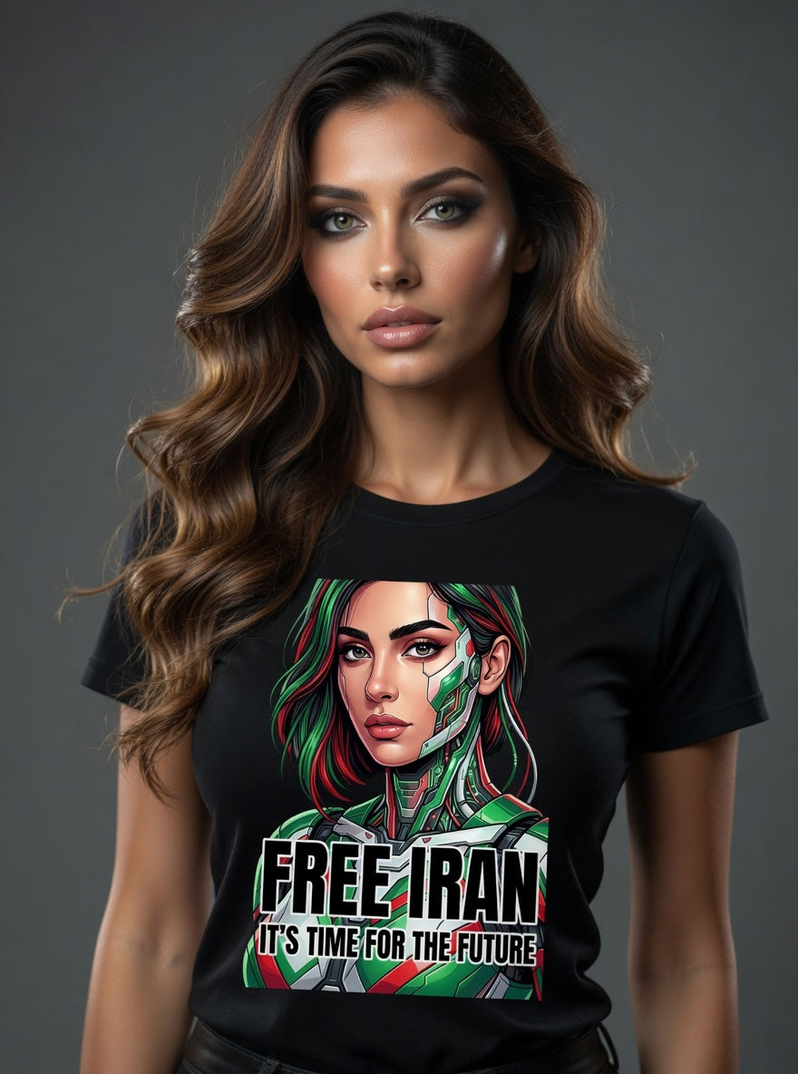 Futuristic Cyborg Resistance | Free Iran | Unisex T-Shirt