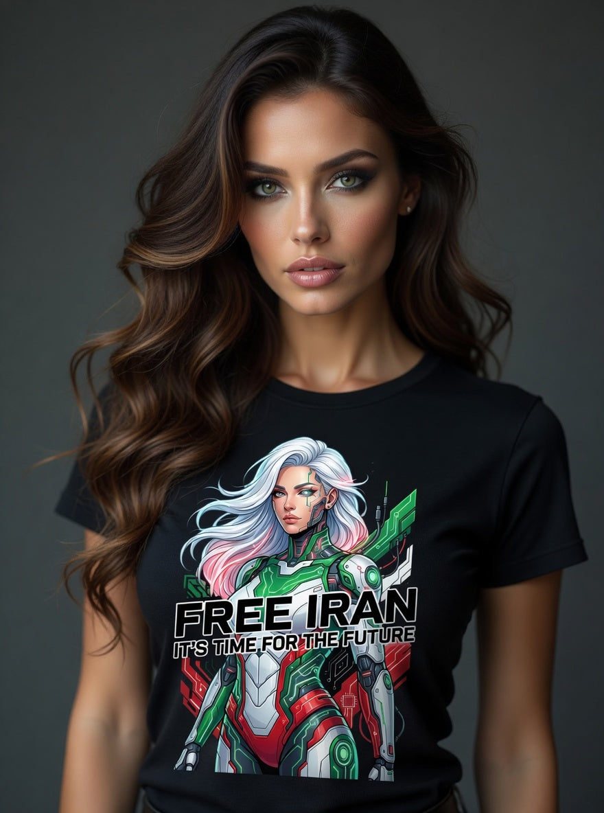 Futuristic Cyborg Resistance | Free Iran | Unisex T-Shirt