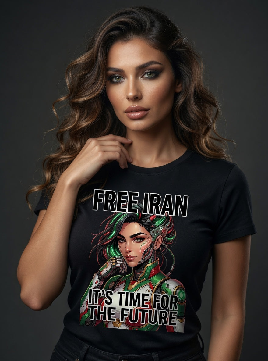 Futuristic Cyborg Resistance | Free Iran | Unisex T-Shirt