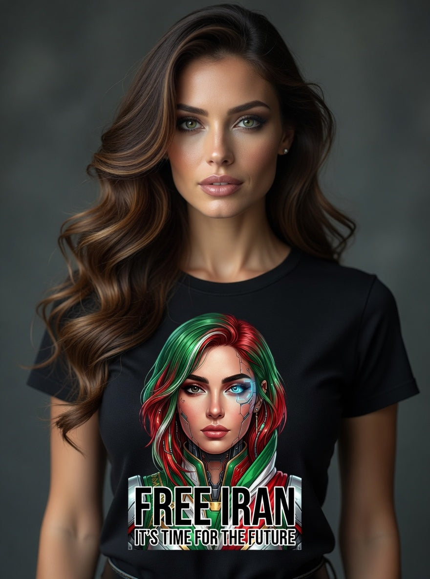 Futuristic Cyborg Resistance | Free Iran | Unisex T-Shirt
