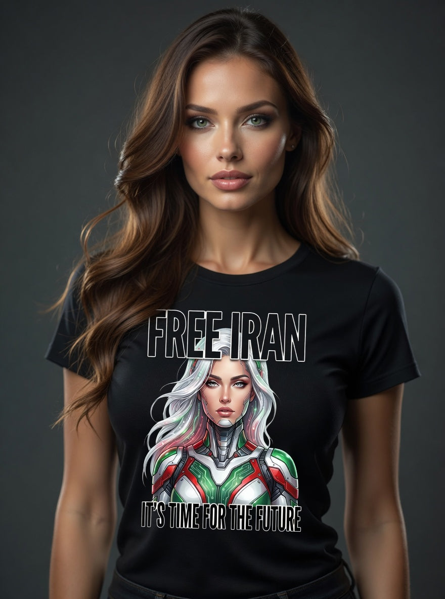 Futuristic Cyborg Resistance | Free Iran | Unisex T-Shirt