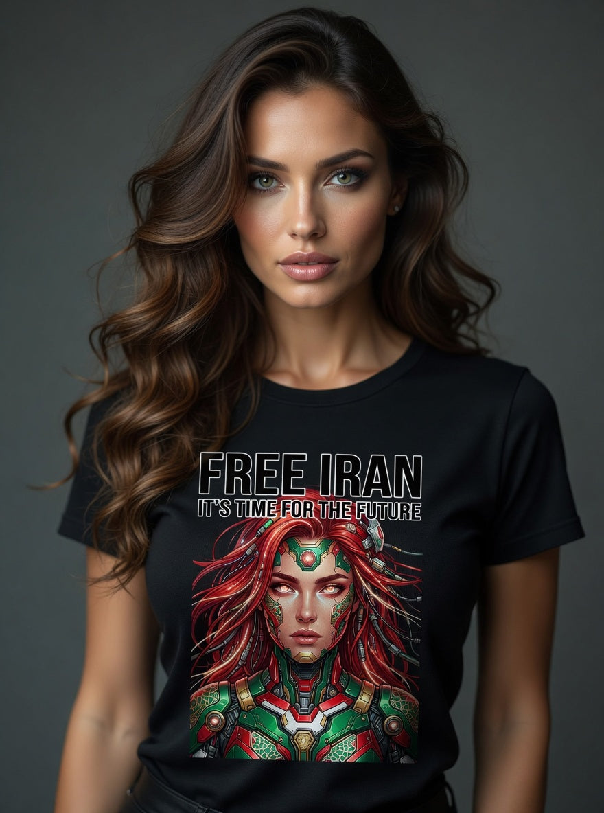 Futuristic Cyborg Resistance | Free Iran | Unisex T-Shirt