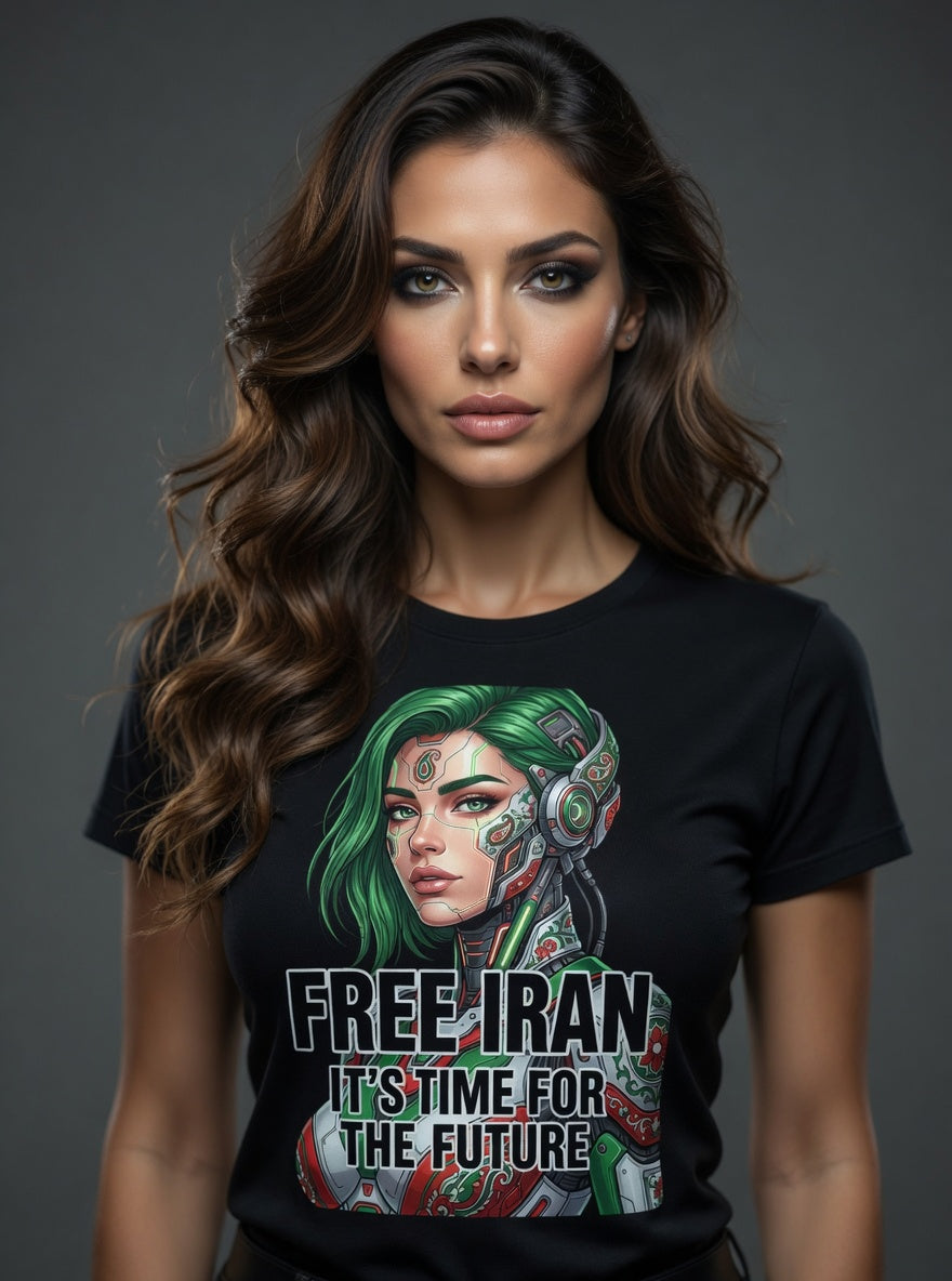 Futuristic Cyborg Resistance | Free Iran | Unisex T-Shirt