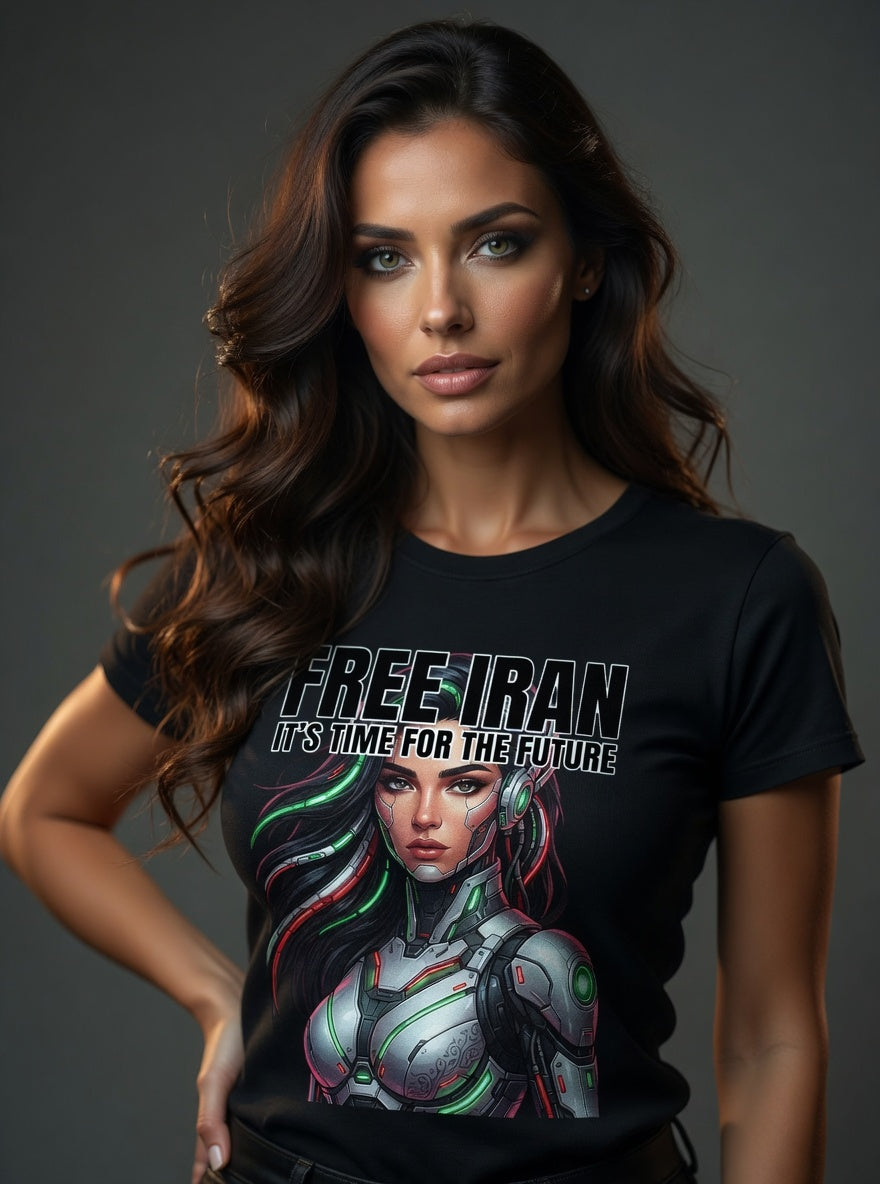 Futuristic Cyborg Resistance | Free Iran | Unisex T-Shirt
